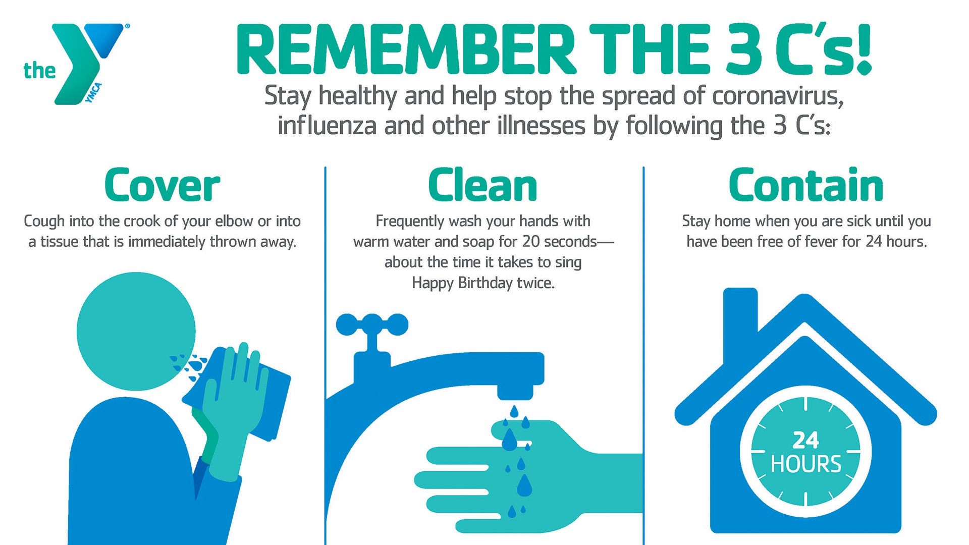Featured image for “Remember the 3 Cs! Stay healthy and help stop the spread of illnesses.”